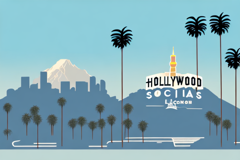 Iconic Los Angeles Landmarks Like The Hollywood Sign And Palm Trees
