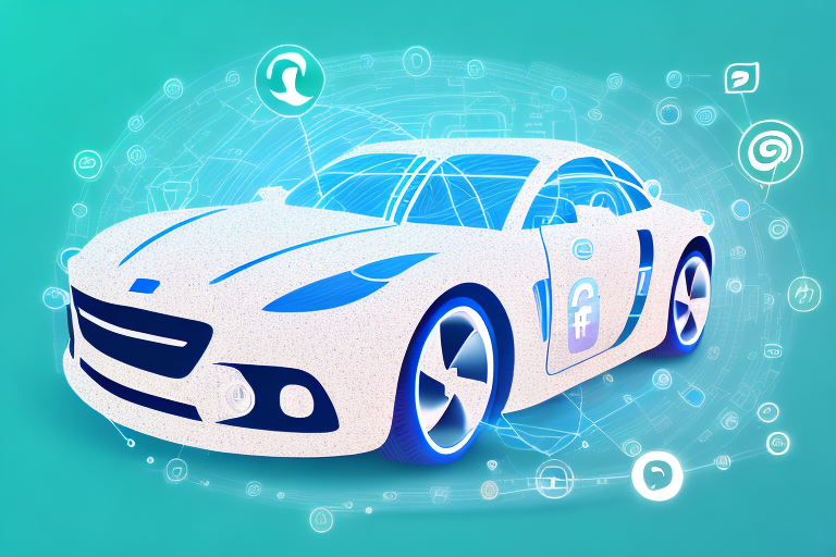 A futuristic car with various social media icons embedded into its design