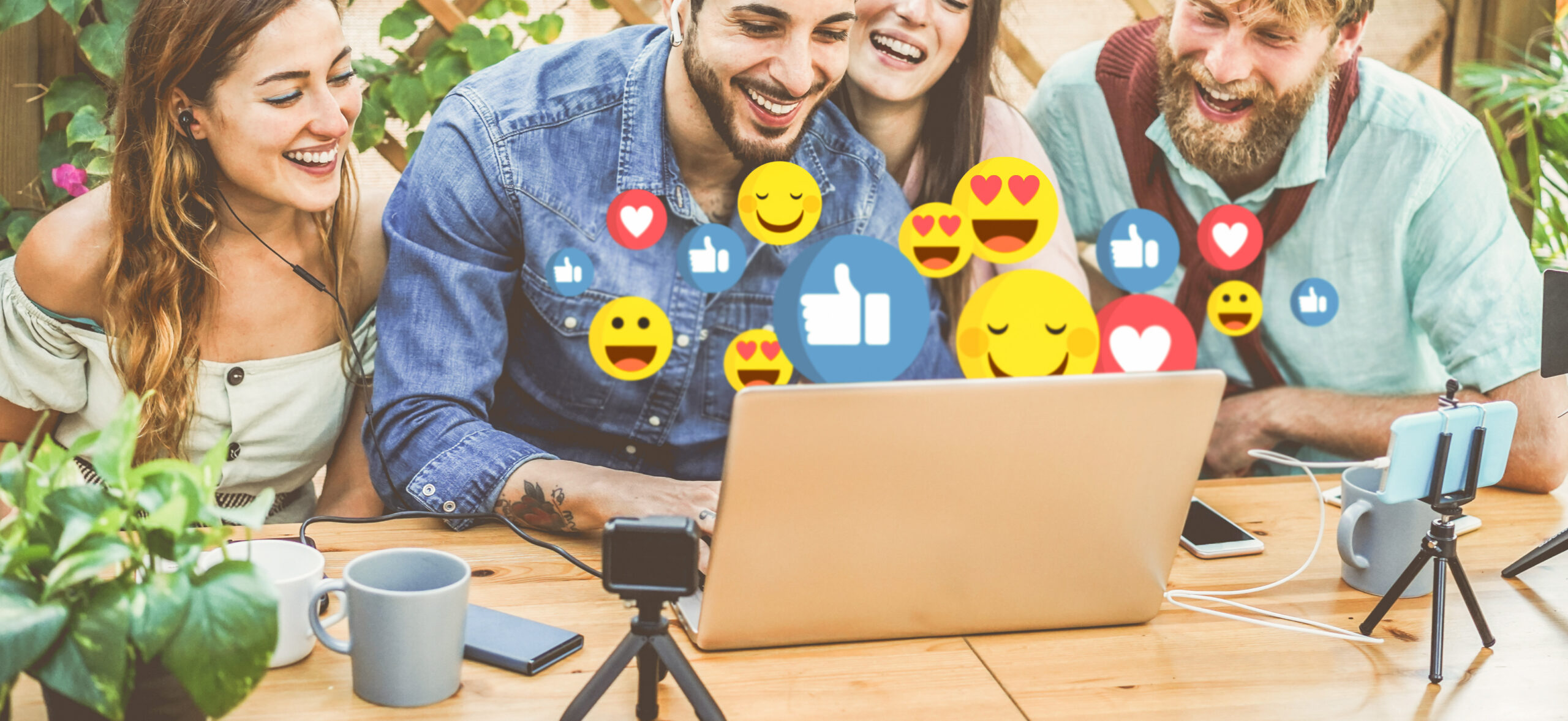 young-people-streaming-online-using-laptop