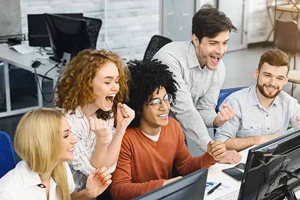 Social media agency celebrating client success