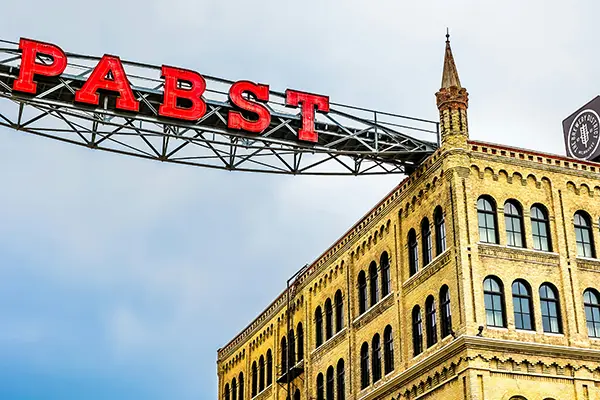 Pabst brewery building in Milwaukee Wisconsin