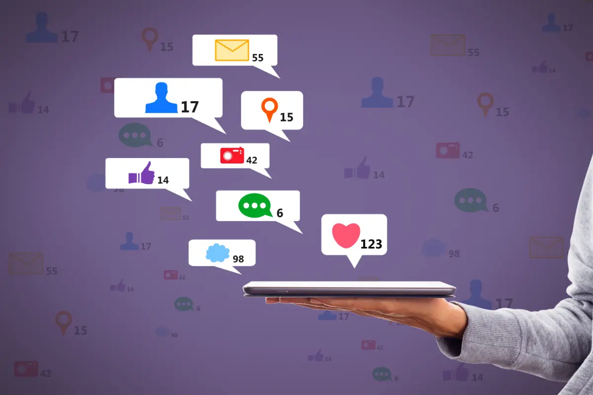 Social media engagement graphic